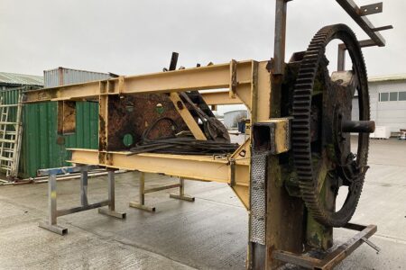 Crane base structure with slew ring